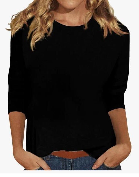 Lily | Women's Crew Neck 3/4 Sleeve Top Regular Fit