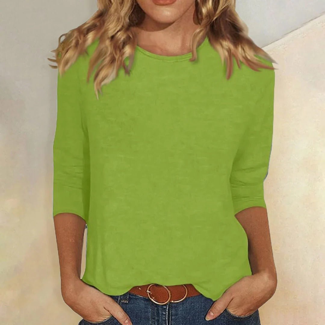 Lily | Women's Crew Neck 3/4 Sleeve Top Regular Fit