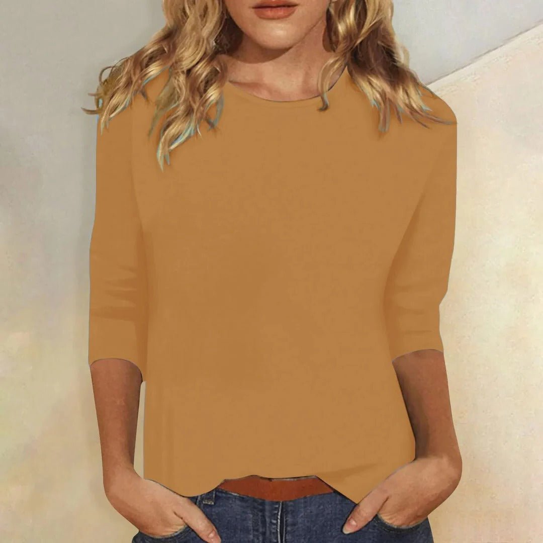 Lily | Women's Crew Neck 3/4 Sleeve Top Regular Fit