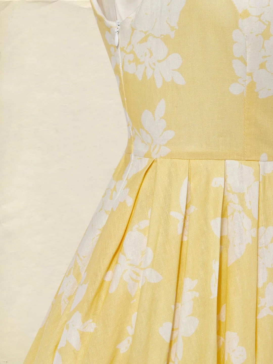 Isla | Women's Floral Linen Sleeveless Midi Dress