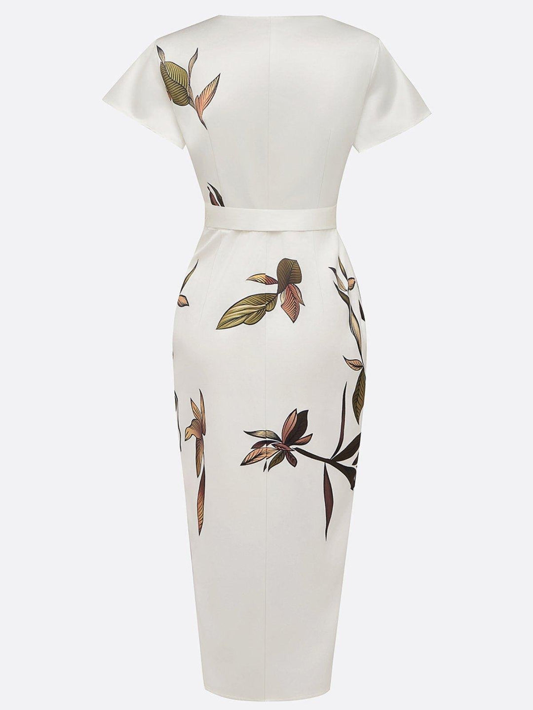 Olivia | Women's Floral Wrap V-Neck Midi Dress