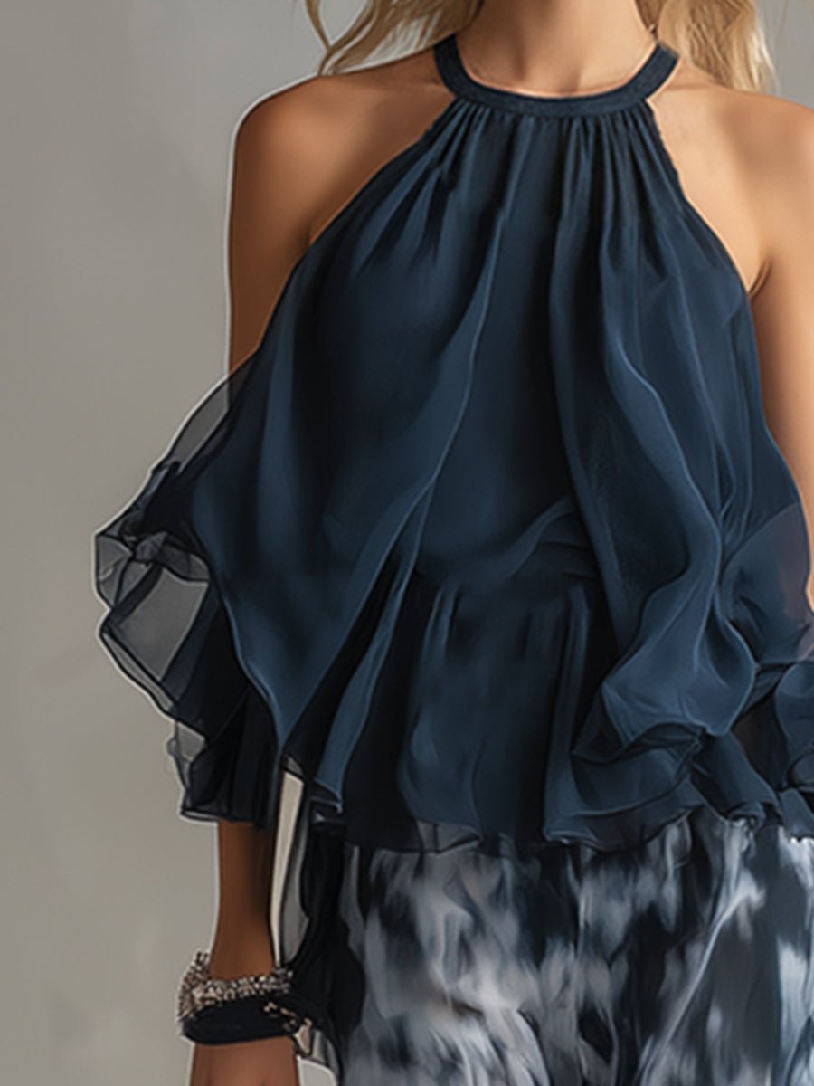 Scarlett | Women's Halter Neck Wide Leg Two Piece Coordinate Set