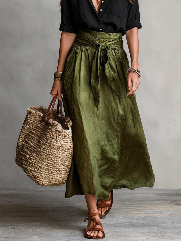 Emily | Women's High-Waisted Button-Up Two-Piece Set