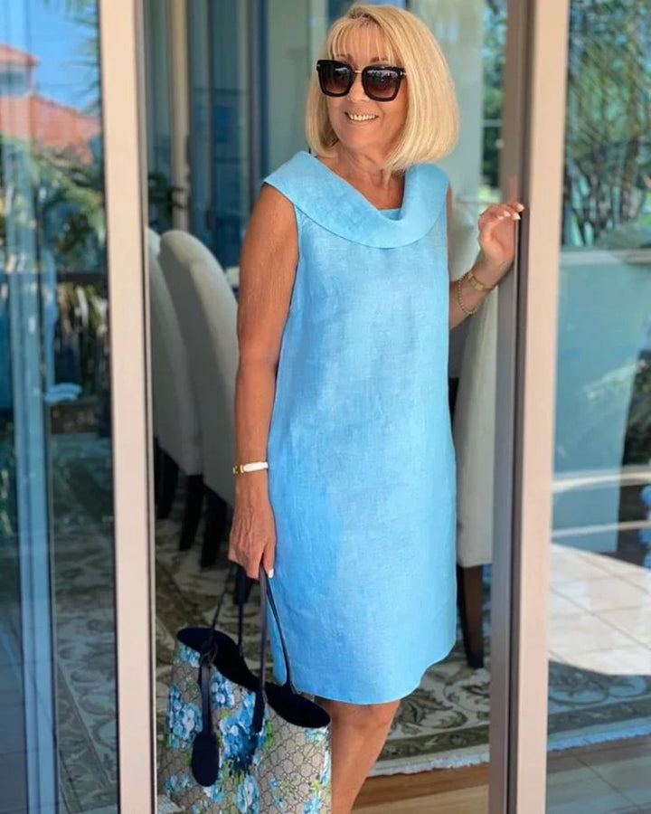Rosie | Women's Lightweight Sleeveless Wide-Neckline Summer Dress