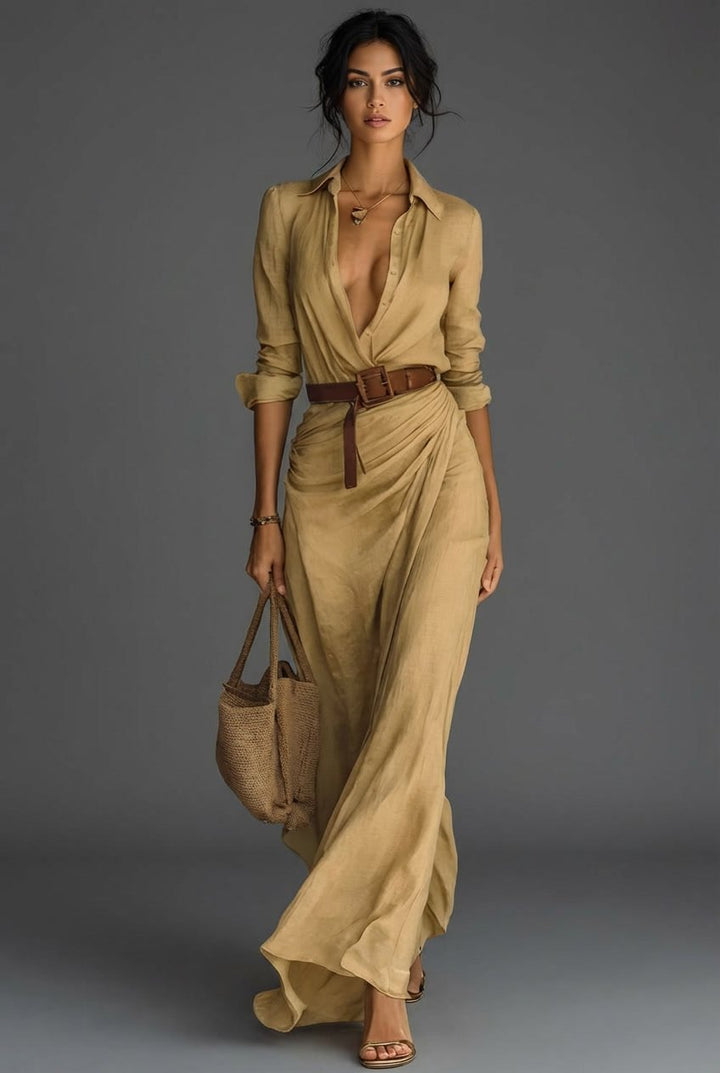 Amelia | Women's Long Sleeve Wrap Maxi Dress
