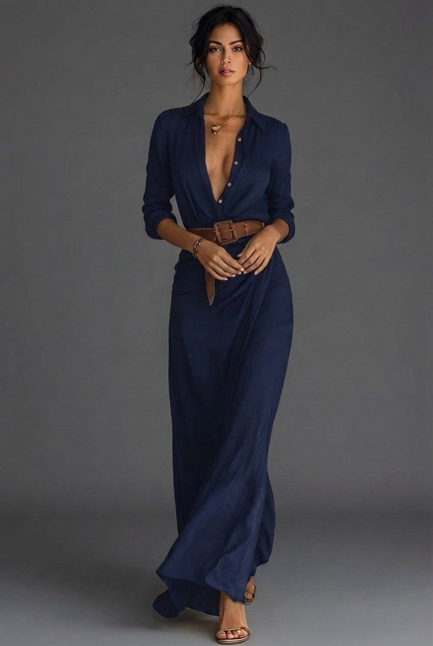 Amelia | Women's Long Sleeve Wrap Maxi Dress