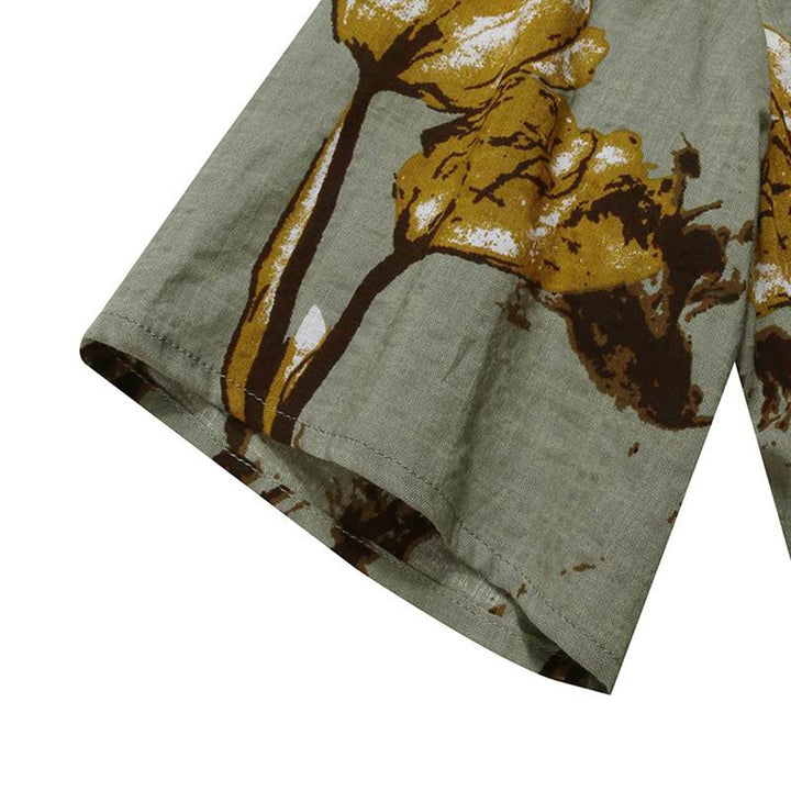 Lily | Women's Loose-Fit Floral Print Short Sleeve Maxi Dress