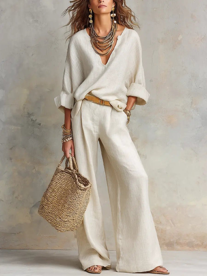 Sophie | Women's Loose-Fit Linen Two-Piece Set