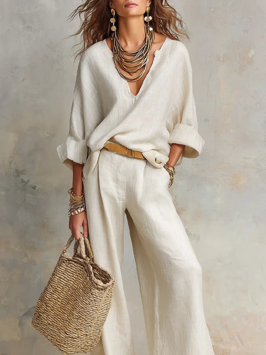Sophie | Women's Loose-Fit Linen Two-Piece Set