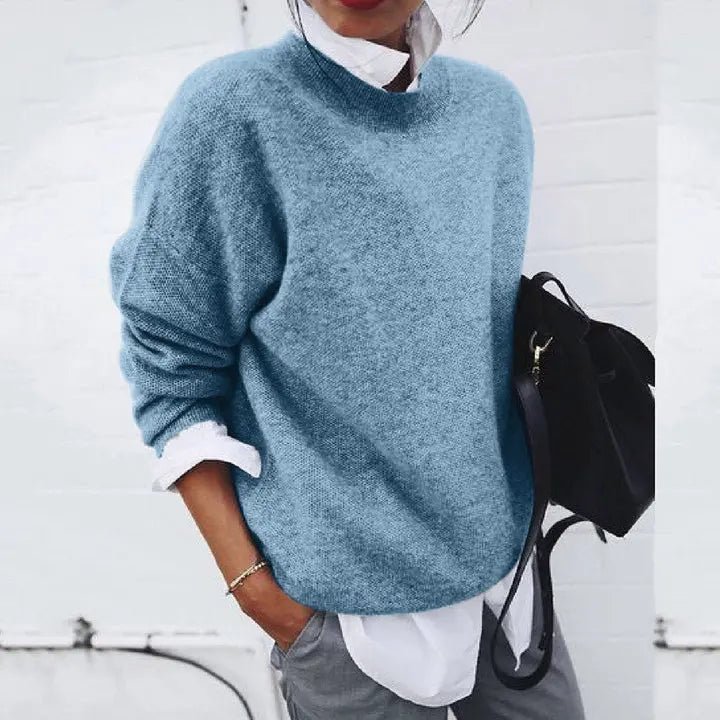 Emily | Women's Relaxed-Fit Crew-Neck Cashmere-Blend Jumper