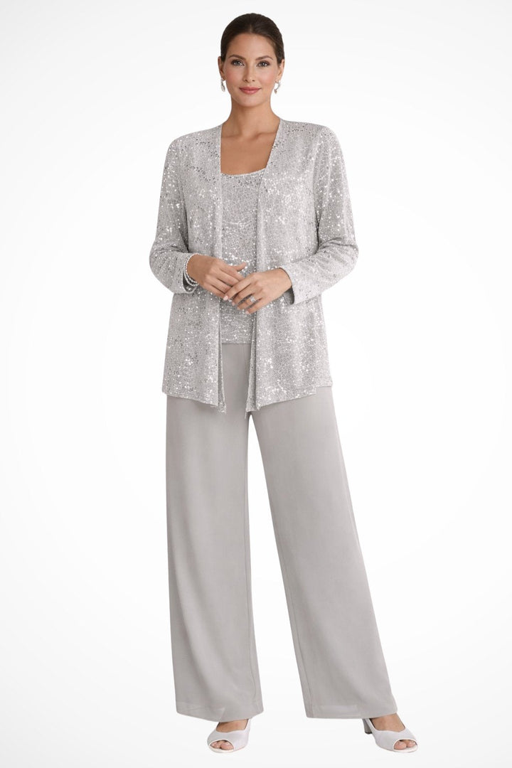 Isla | Women's Sequined Wide-Leg Three-Piece Occasion Set