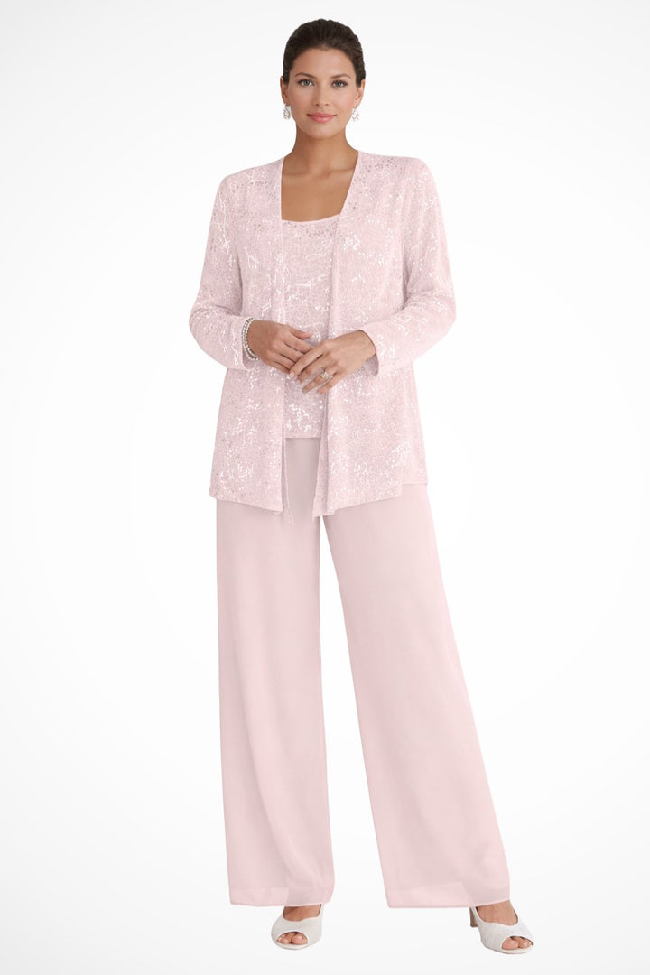 Isla | Women's Sequined Wide-Leg Three-Piece Occasion Set