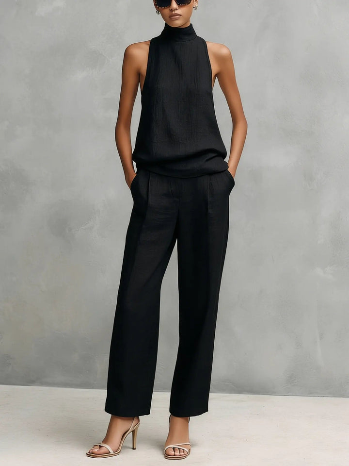 Isla | Women's Sleeveless Cotton-Linen Two-Piece Set
