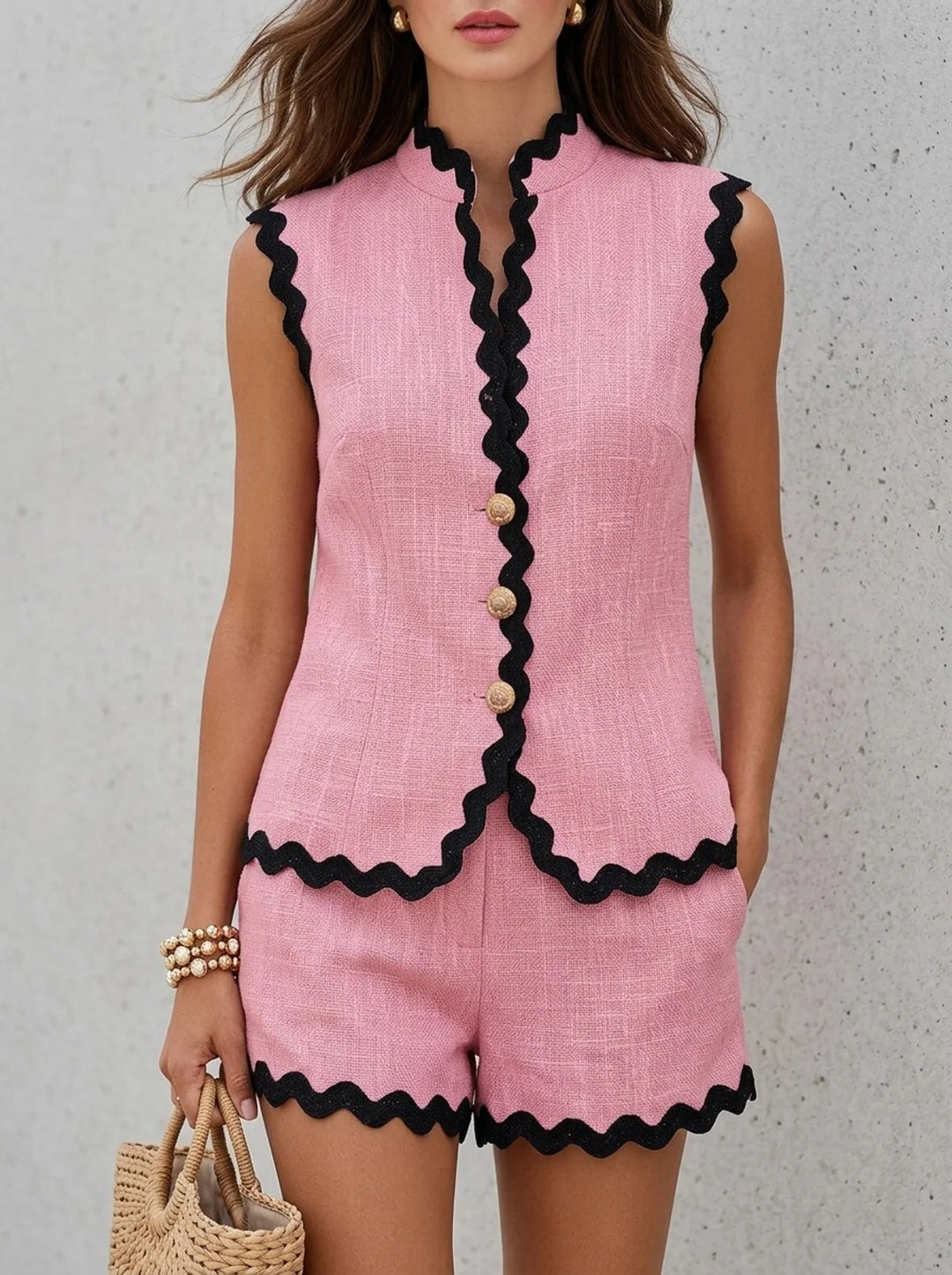 Olivia | Women's Sleeveless Linen Two-Piece Set