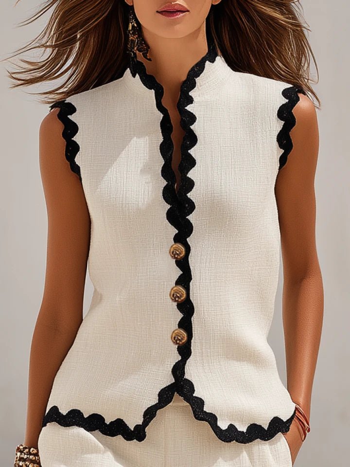 Olivia | Women's Sleeveless Linen Two-Piece Set