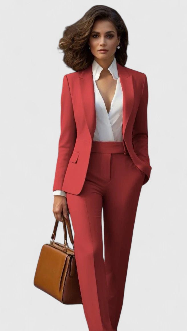 Isla | Women's Tailored Business Suit Set Structured Blazer Trousers