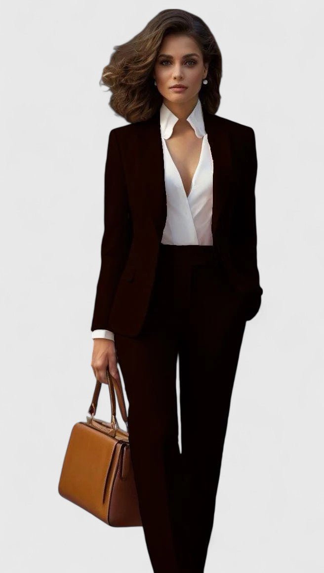 Isla | Women's Tailored Business Suit Set Structured Blazer Trousers