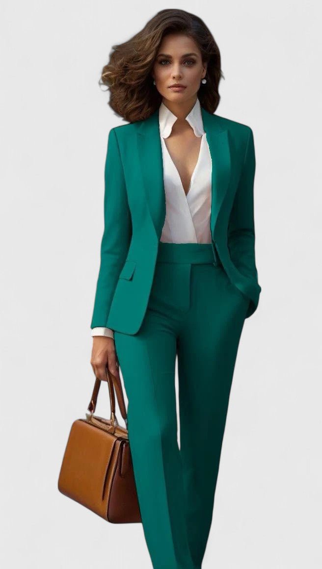 Isla | Women's Tailored Business Suit Set Structured Blazer Trousers