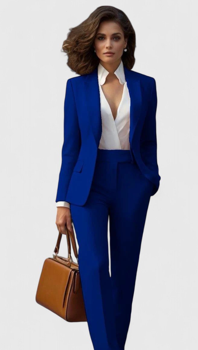 Isla | Women's Tailored Business Suit Set Structured Blazer Trousers