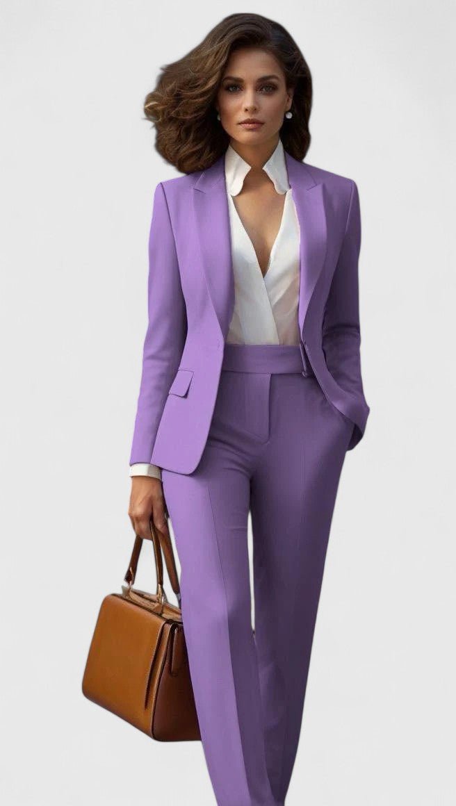 Isla | Women's Tailored Business Suit Set Structured Blazer Trousers