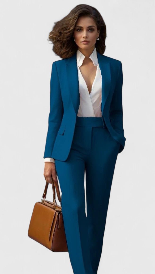 Isla | Women's Tailored Business Suit Set Structured Blazer Trousers