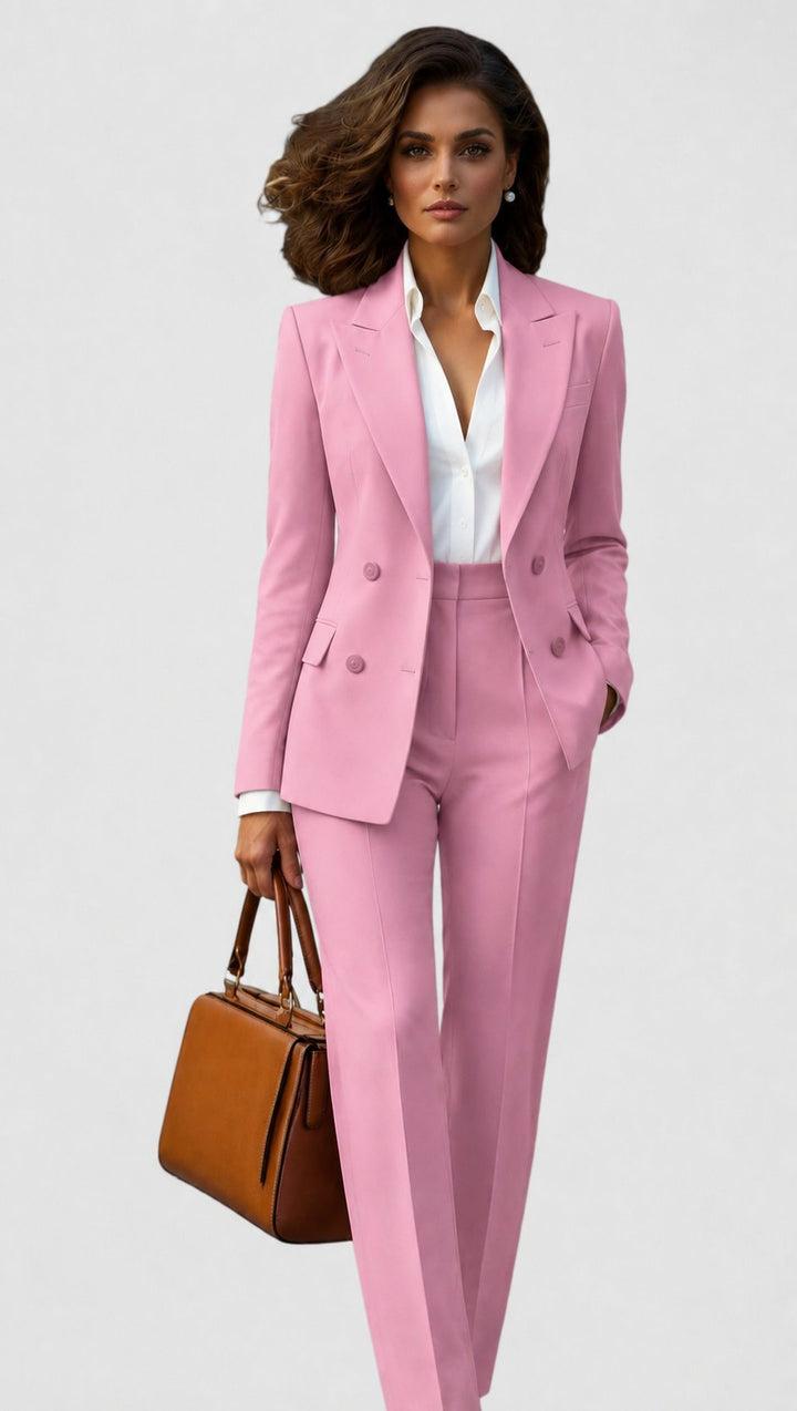 Isla | Women's Tailored Business Suit Set Structured Blazer Trousers