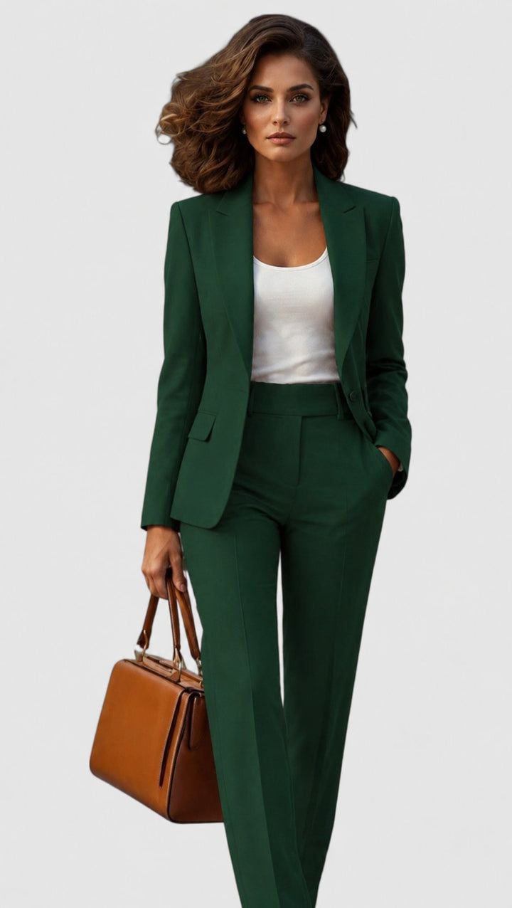 Isla | Women's Tailored Business Suit Set Structured Blazer Trousers