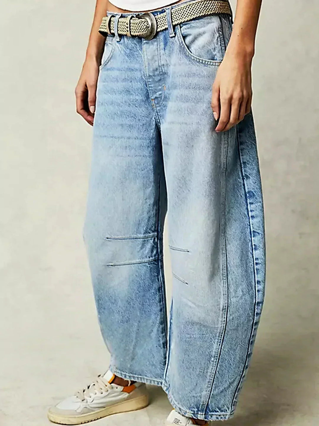 Catherine | Women’s Leopard Print Wide Leg Jeans