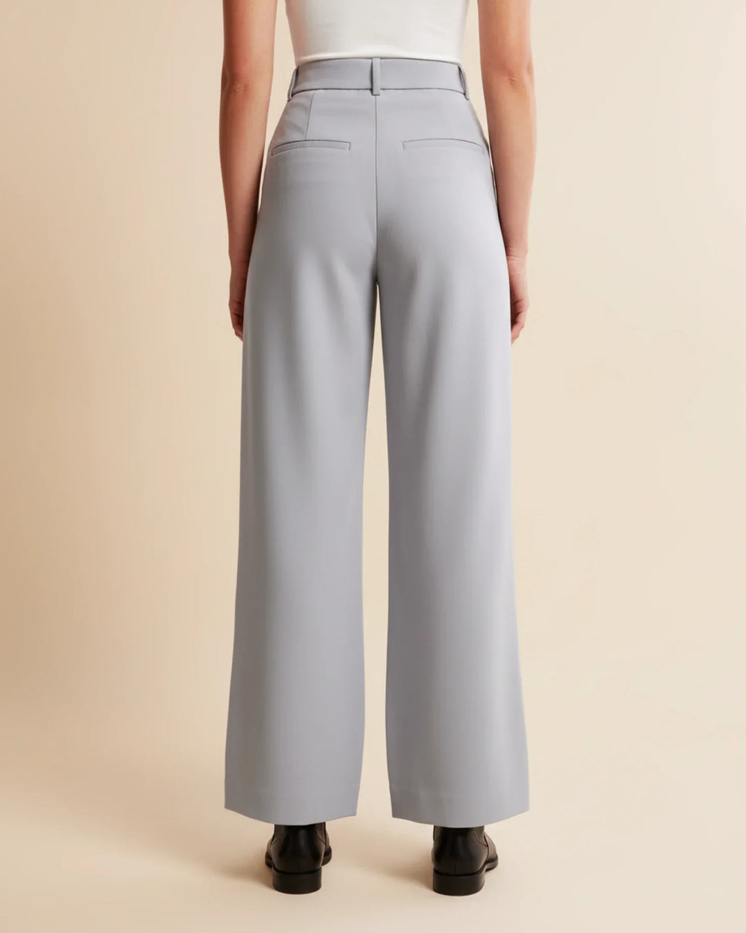 Eloise | High Waist Pleated Leg Trousers with Tailored Fit