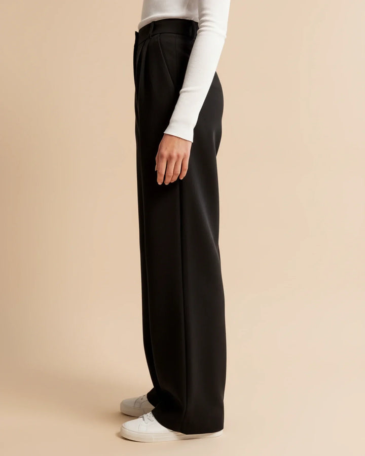 Eloise | High Waist Pleated Leg Trousers with Tailored Fit
