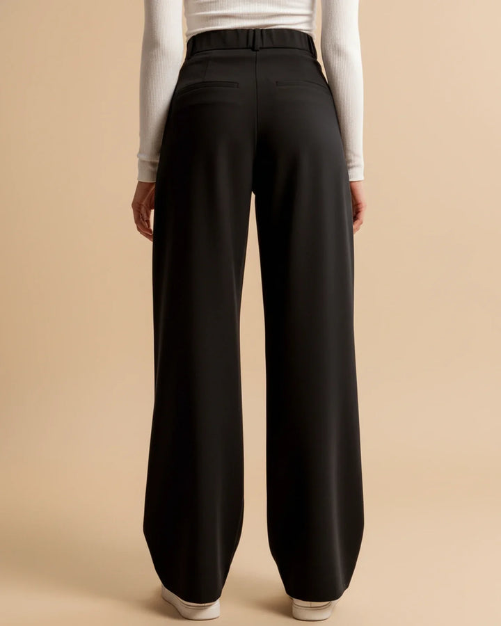 Eloise | High Waist Pleated Leg Trousers with Tailored Fit